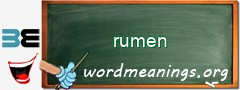 WordMeaning blackboard for rumen